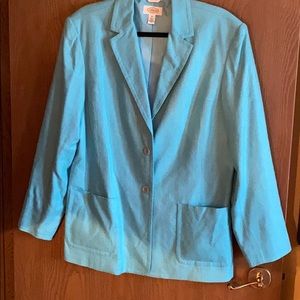 Talbots Turquoise Silk Blazer